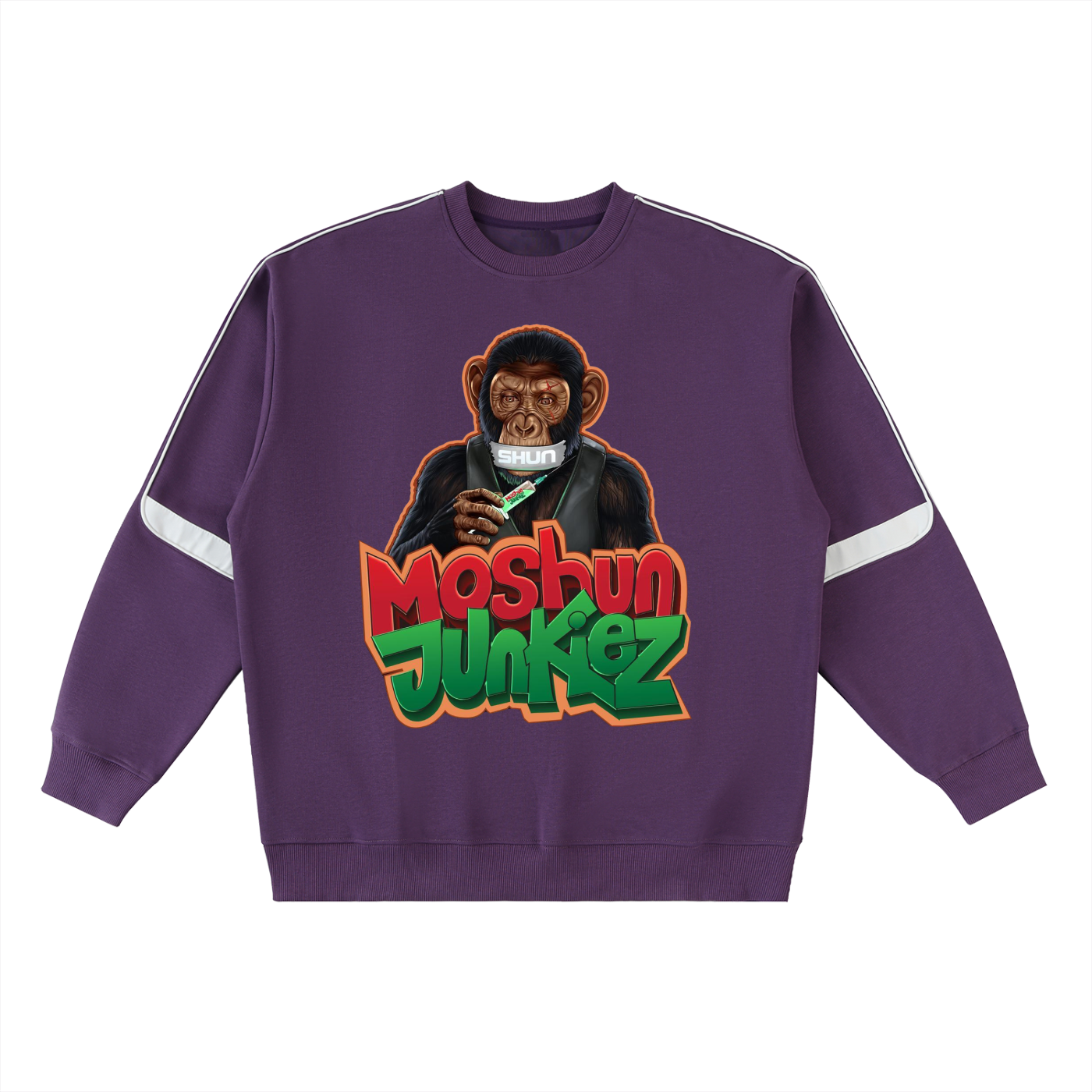 Oversized Crewneck Taped Sweatshirt