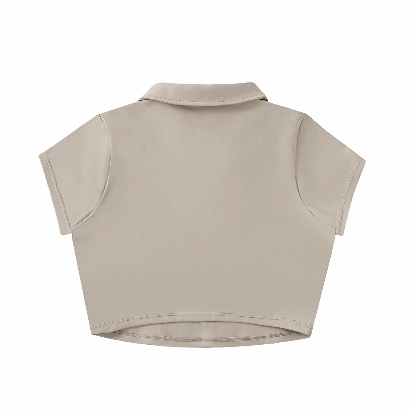 V-Neck Lapel Crop Top