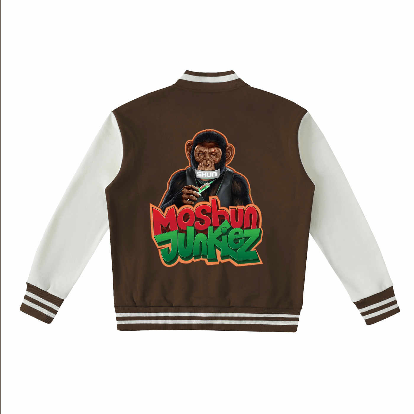Two-Tone Fleeced Varsity Jacket