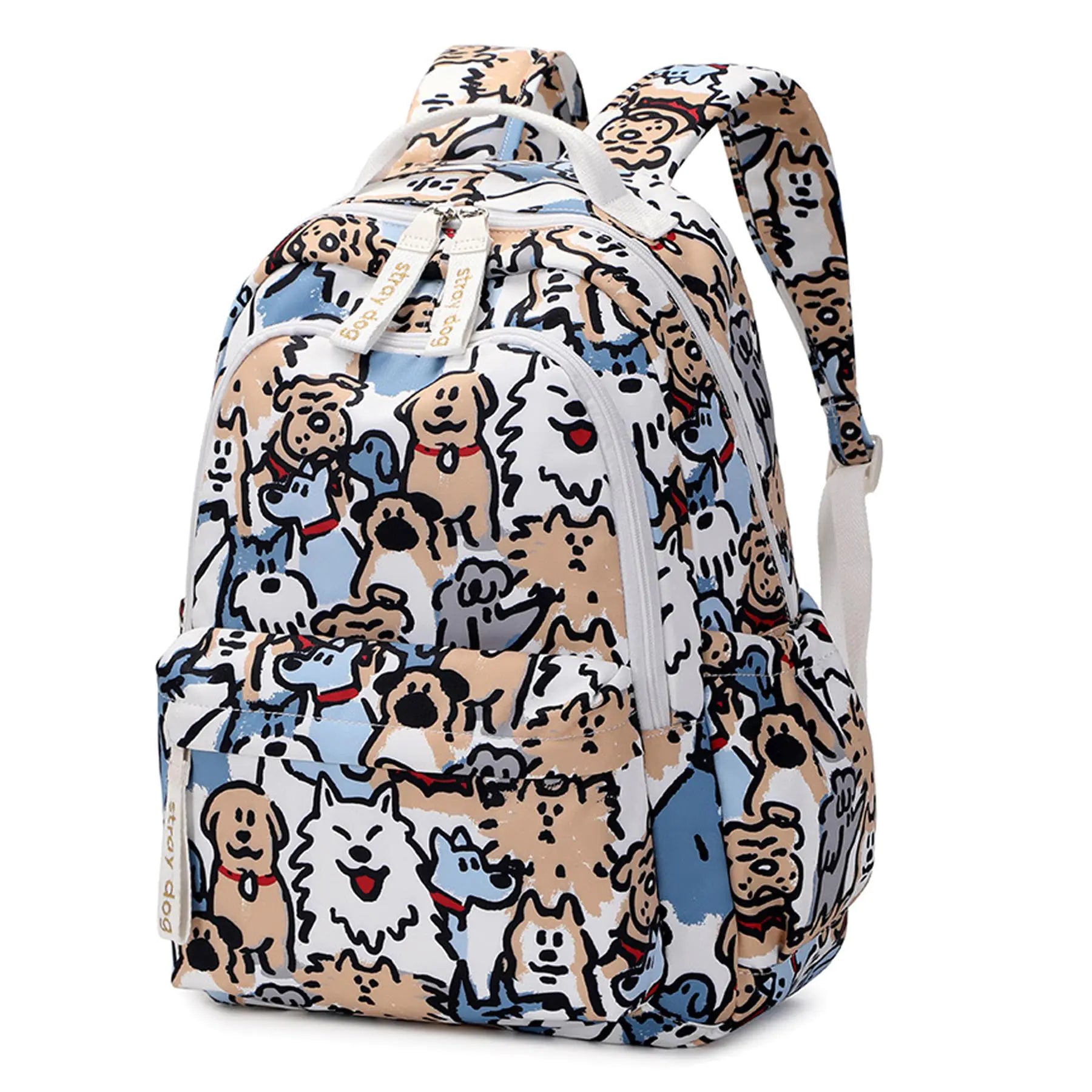 Mfikaryi Girl Backpack Dog Print Backpack for Girls Boys Elementary Students Book Bag School Bags for Students