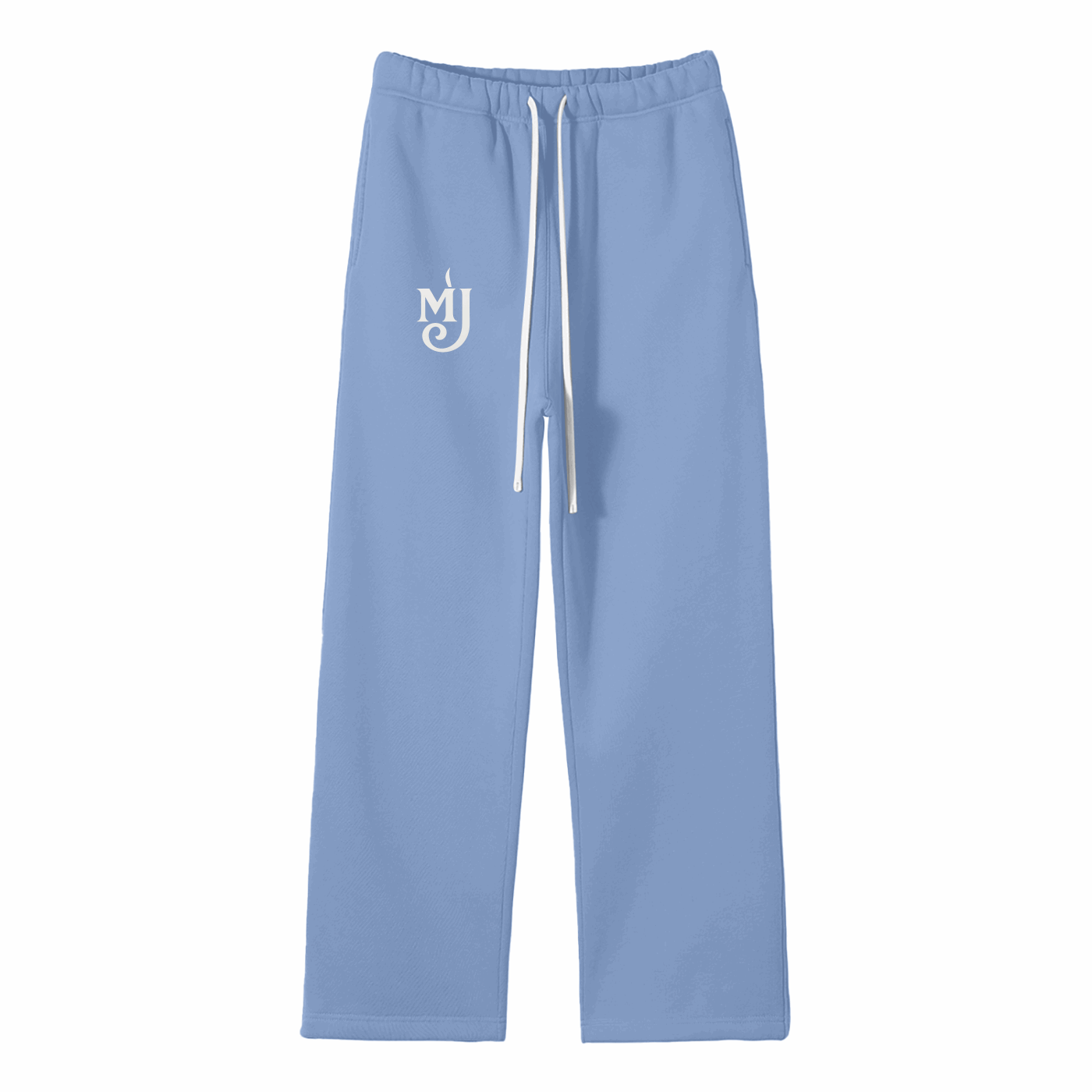 Streetwear Unisex Solid Color Fleece Straight Leg Pants