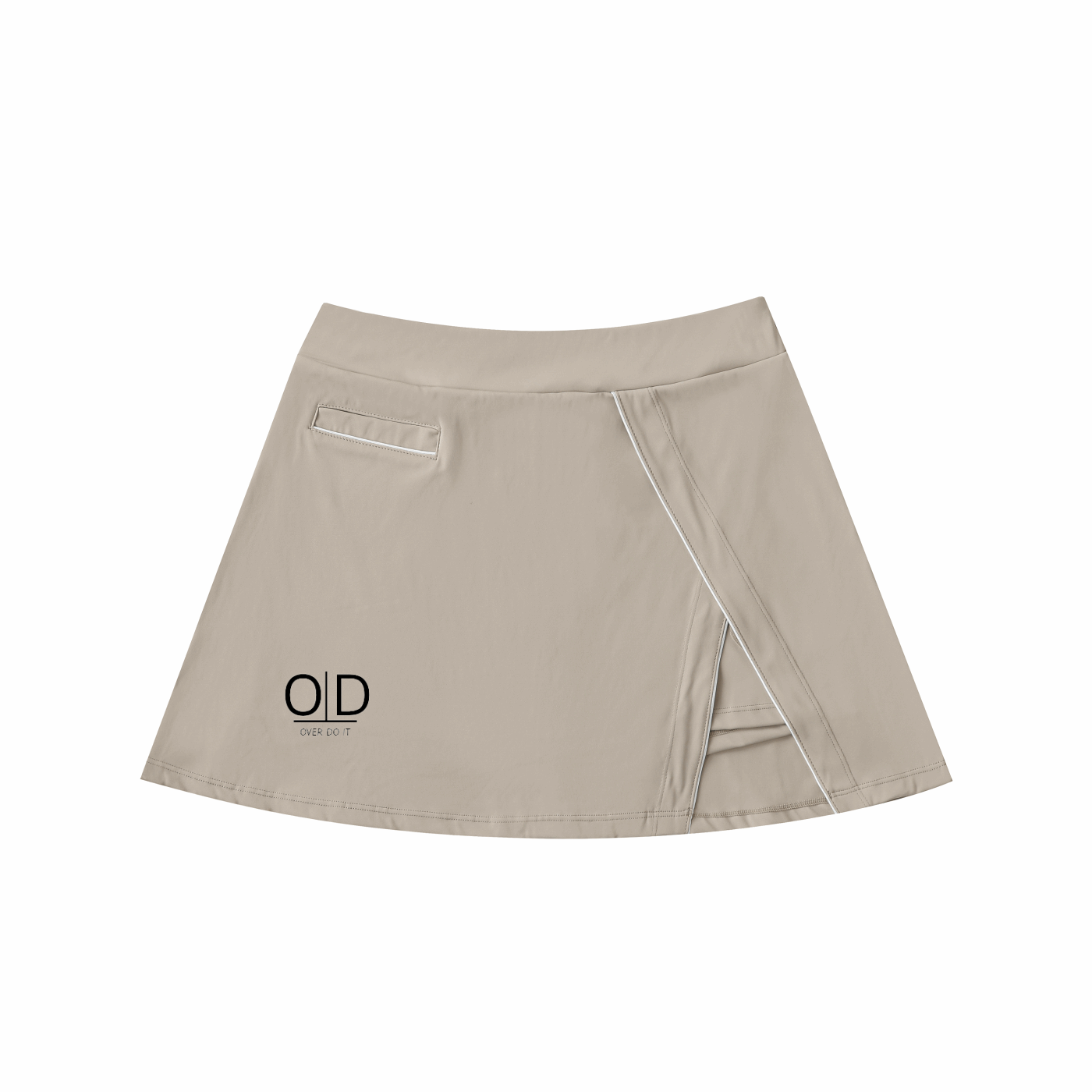 High-Waist Pocketed A-Line Skirt