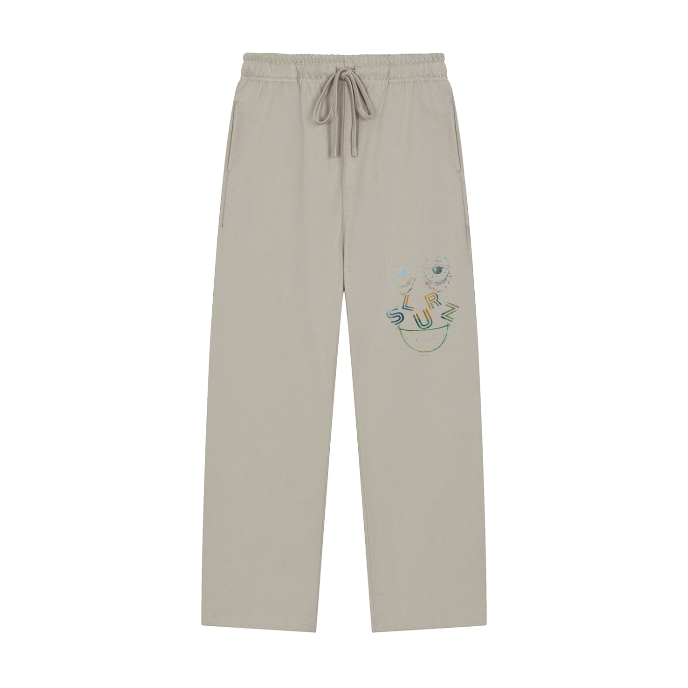 Solid Color Straight-Leg Sweatpants