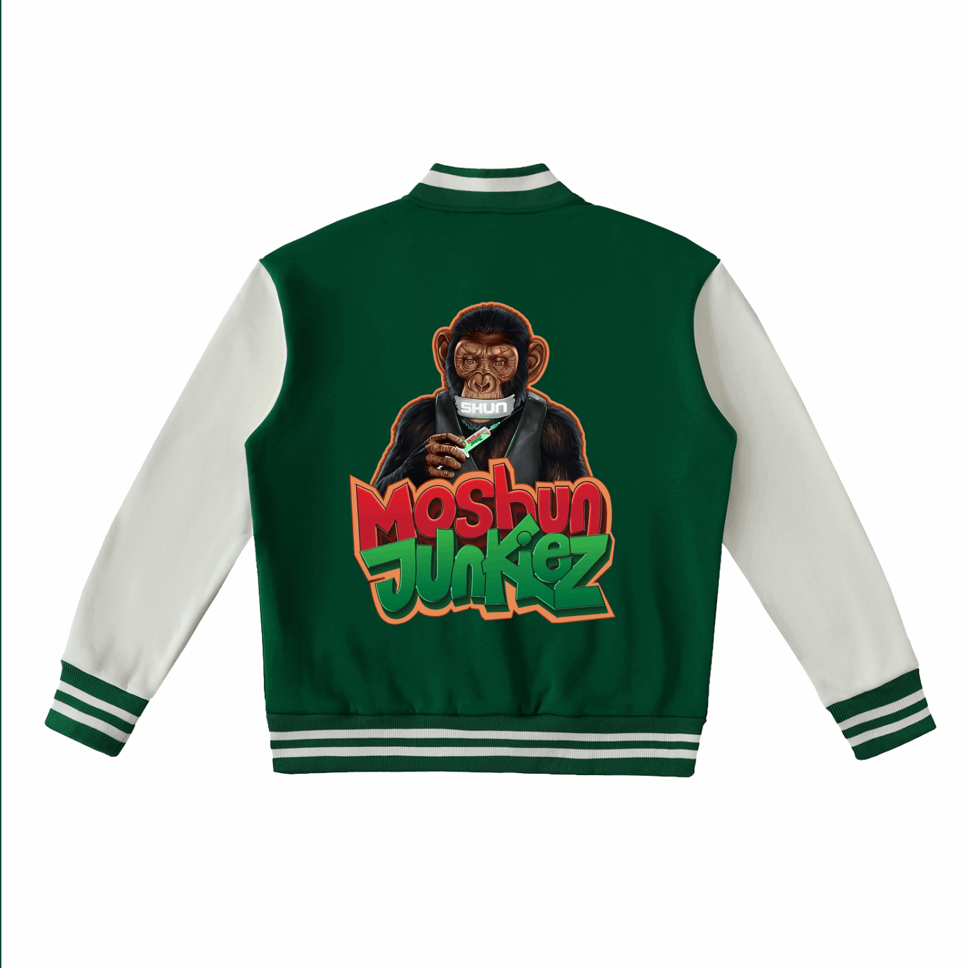 Two-Tone Fleeced Varsity Jacket