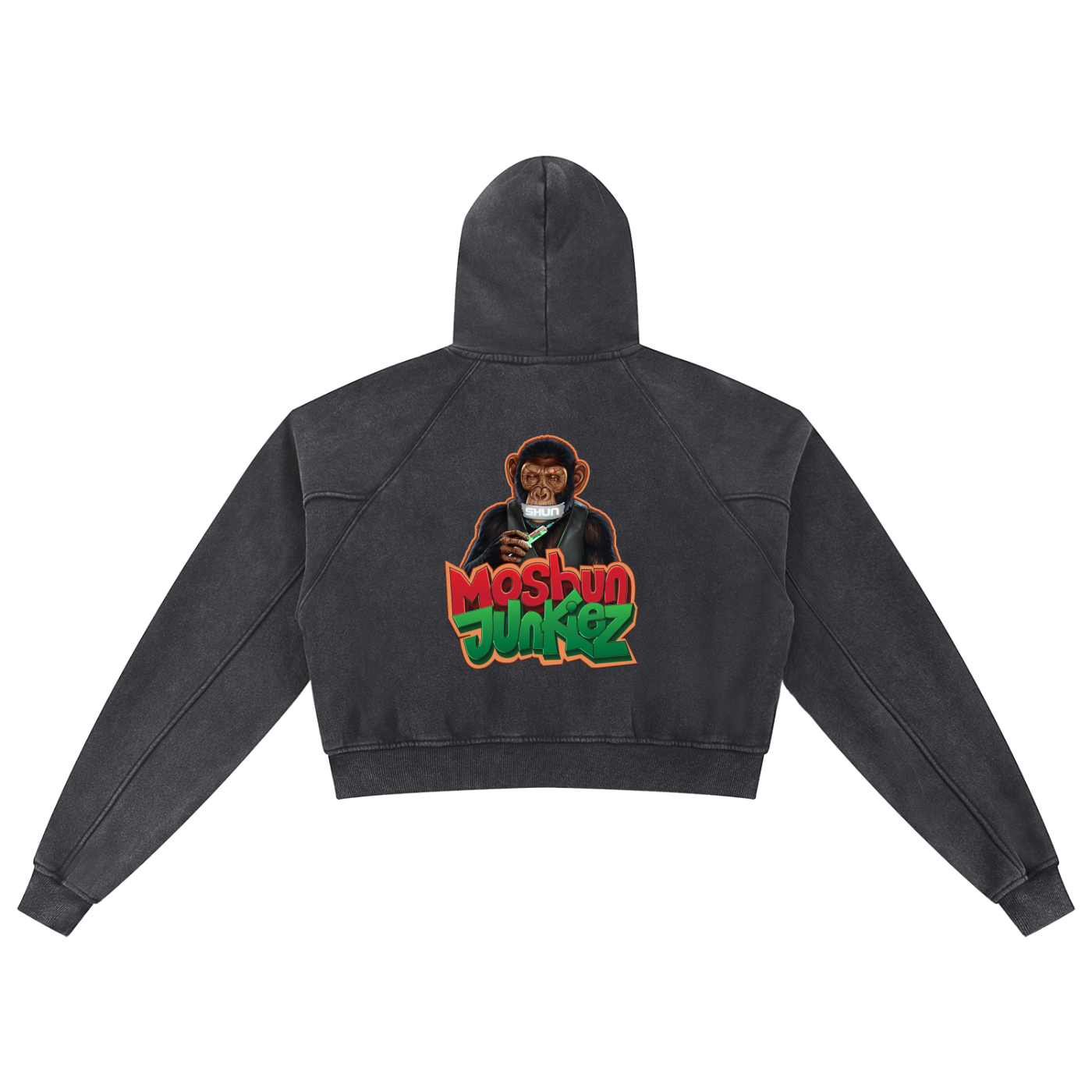 Snow Washed Cropped Hoodie