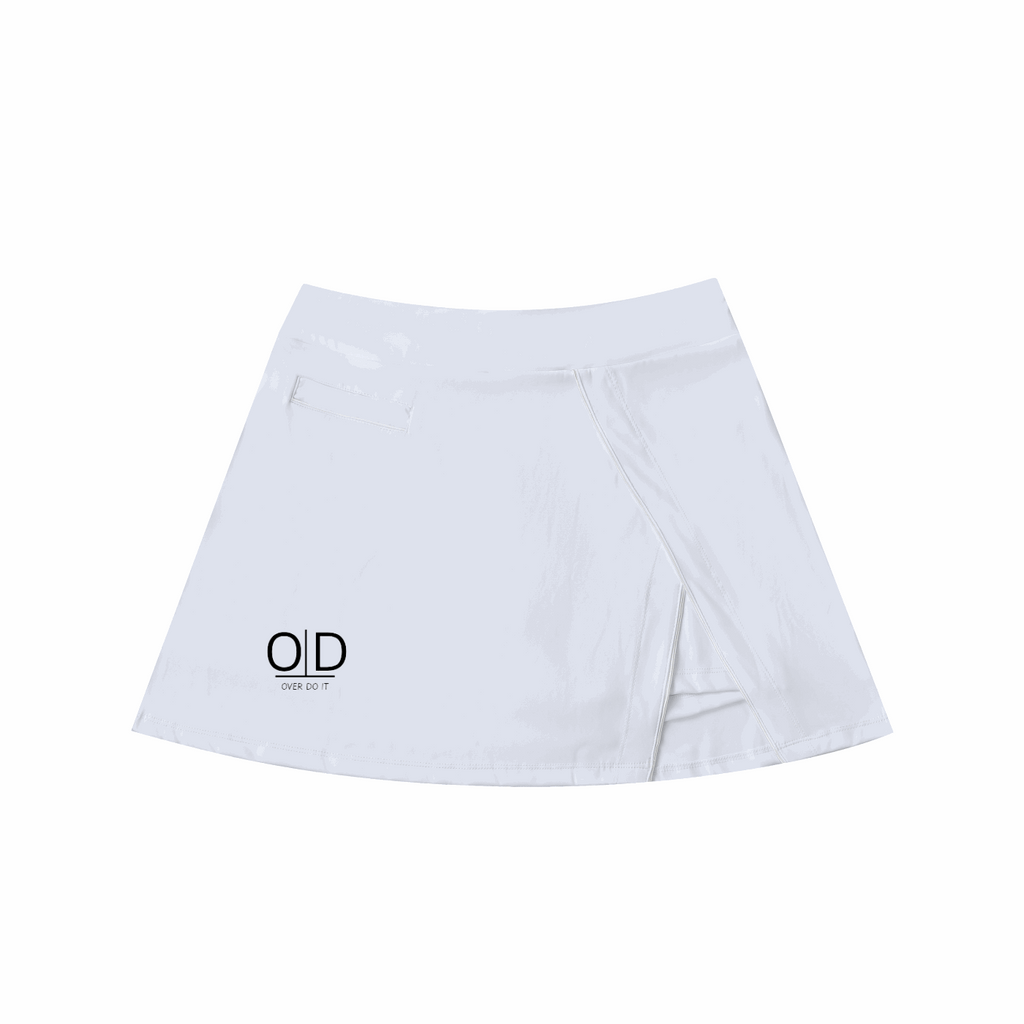 High-Waist Pocketed A-Line Skirt