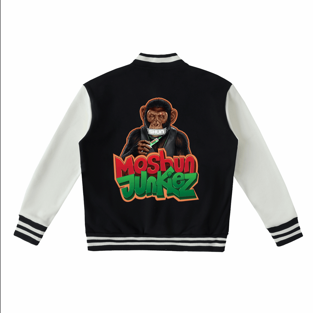 Two-Tone Fleeced Varsity Jacket