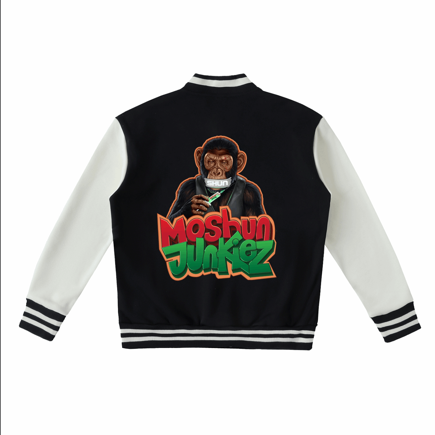 Two-Tone Fleeced Varsity Jacket