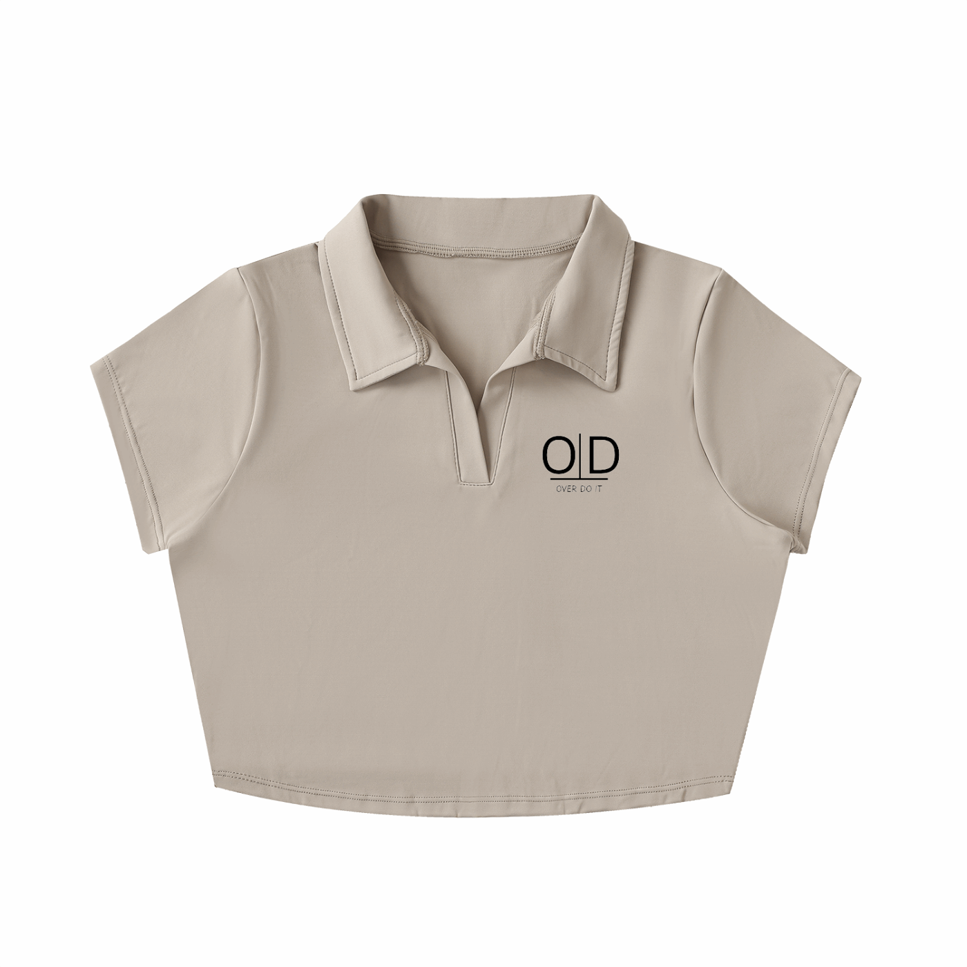 V-Neck Lapel Crop Top