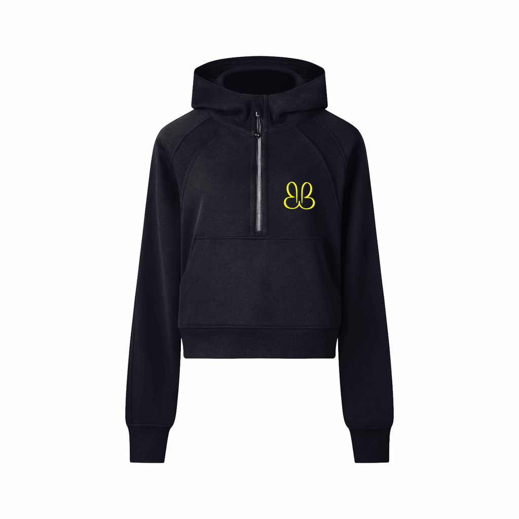 Cropped Half-Zip Hoodie