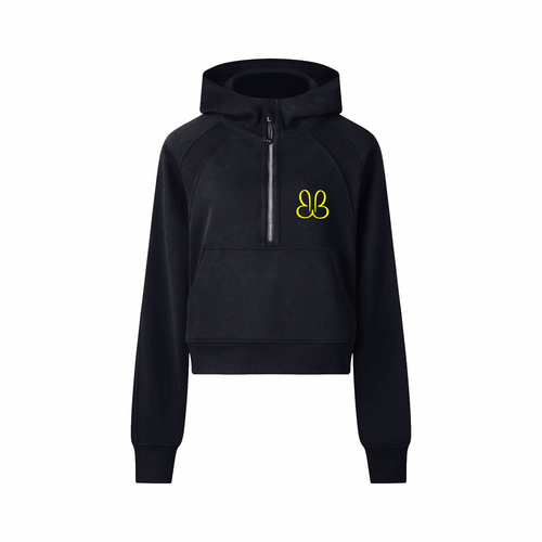 Cropped Half-Zip Hoodie