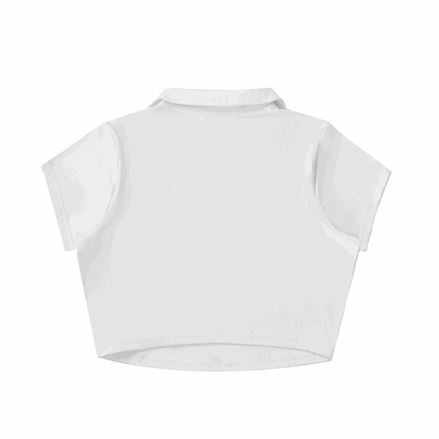 V-Neck Lapel Crop Top