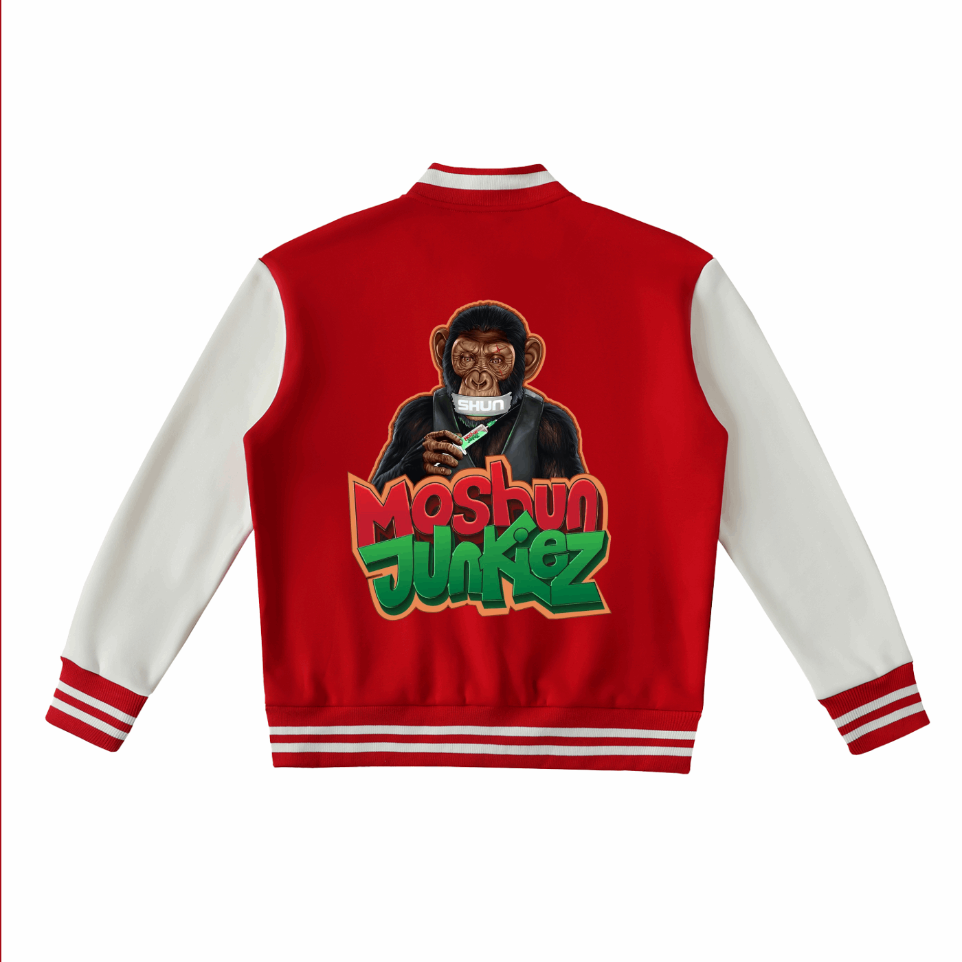 Two-Tone Fleeced Varsity Jacket