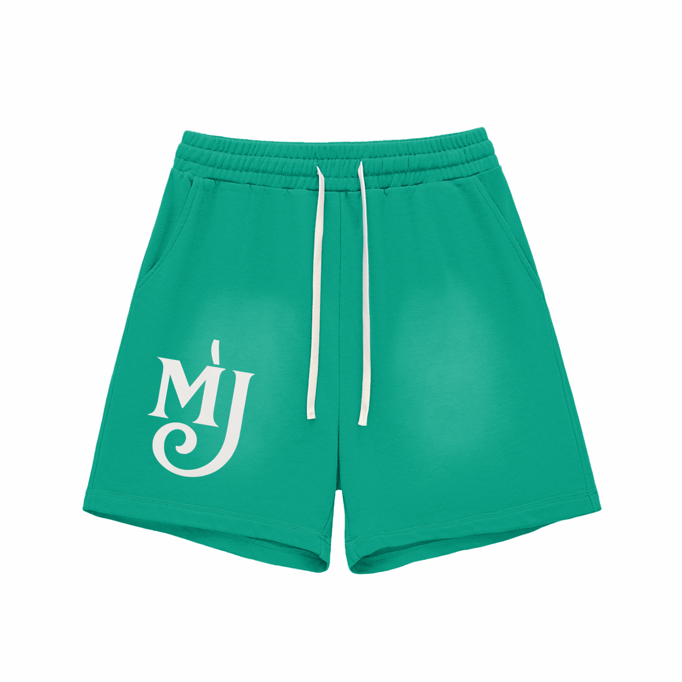 Sun Fade Raw Edge Cotton Shorts