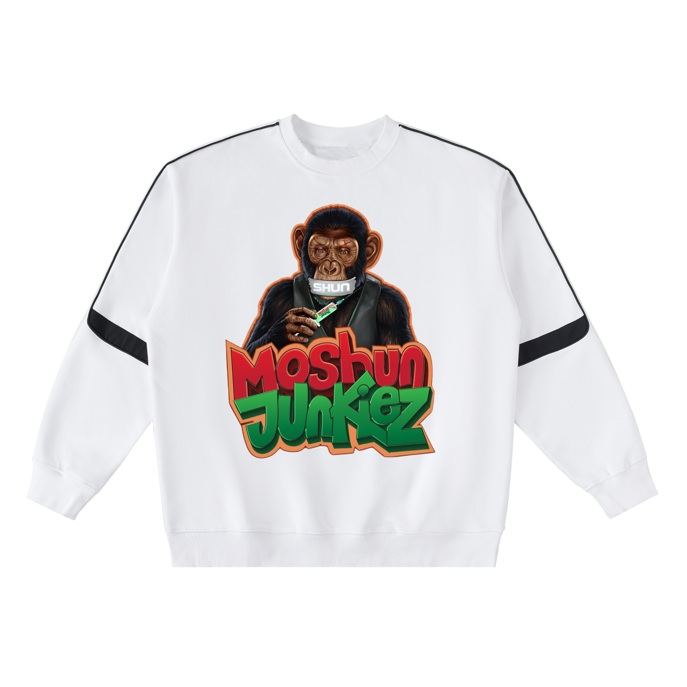 Oversized Crewneck Taped Sweatshirt