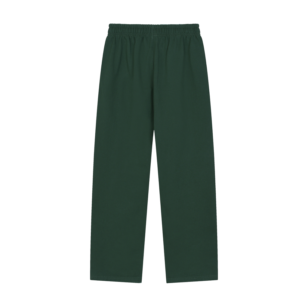 Solid Color Straight-Leg Sweatpants