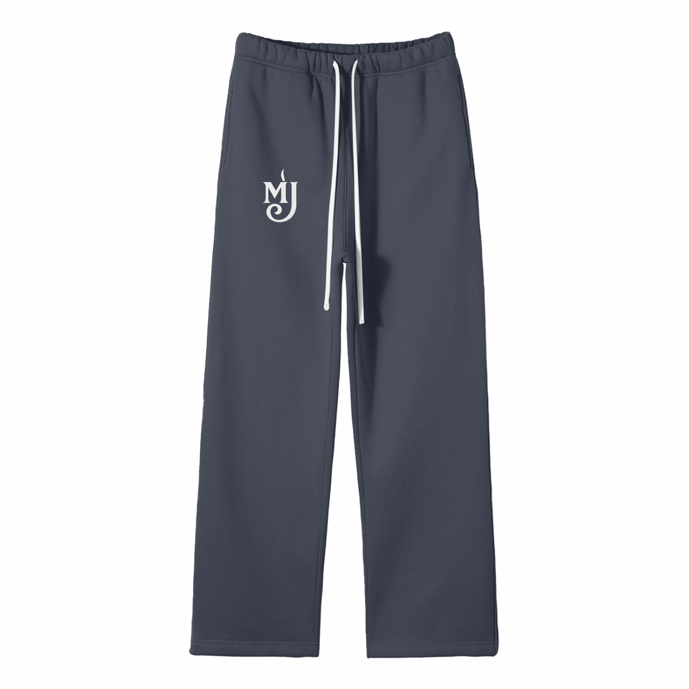 Streetwear Unisex Solid Color Fleece Straight Leg Pants