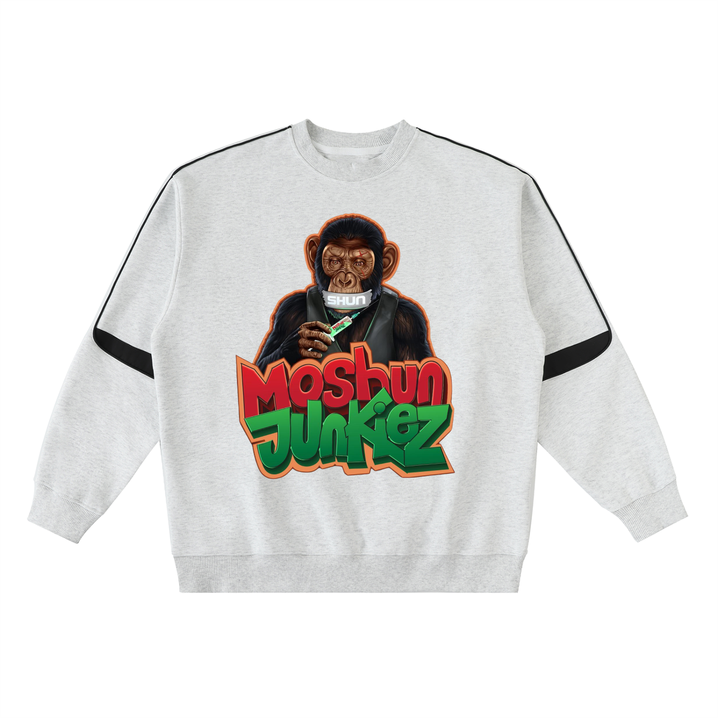 Oversized Crewneck Taped Sweatshirt